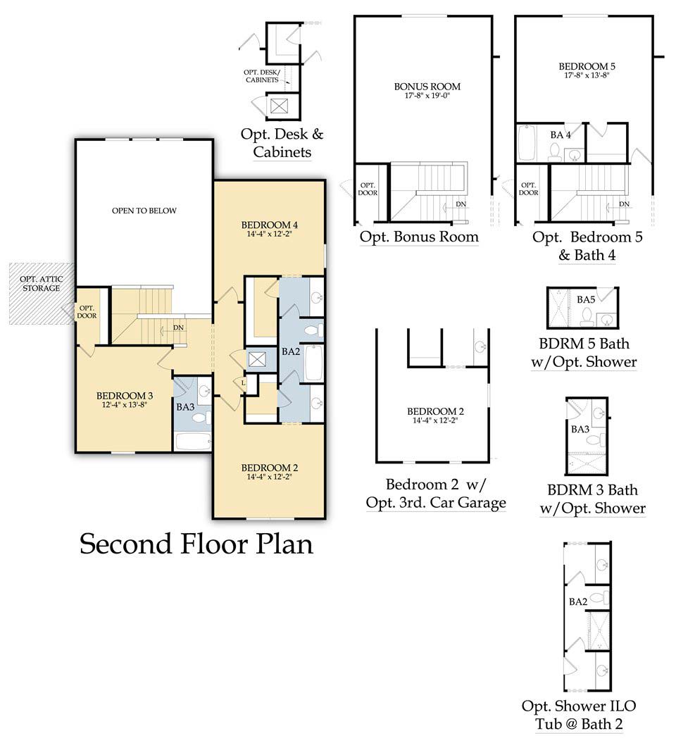 Weatherford Floor Plan in Camden Lakes, Naples, by Pulte